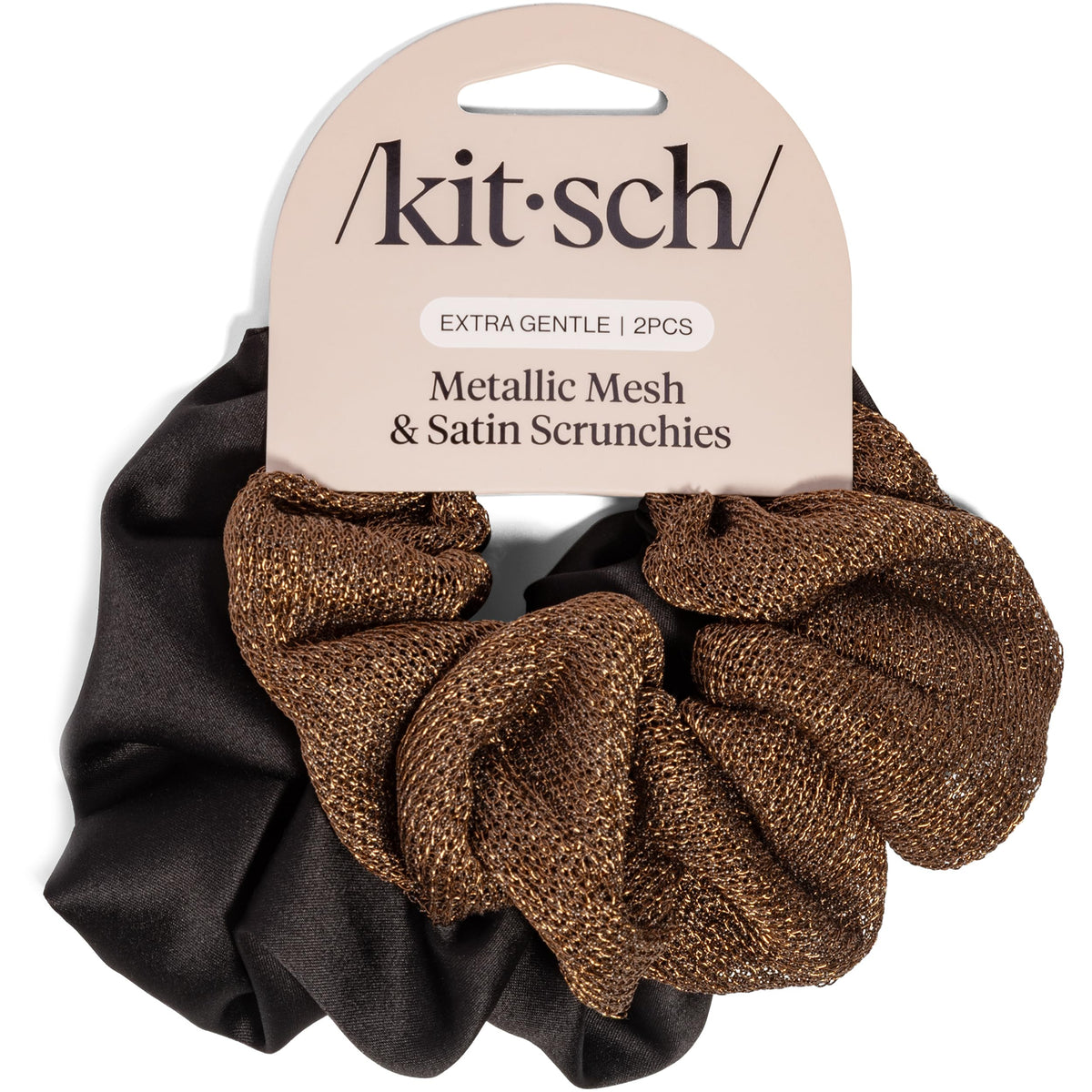 Kitsch Satin Scrunchies for Women | For All Hair Types Terracotta, 6pcs