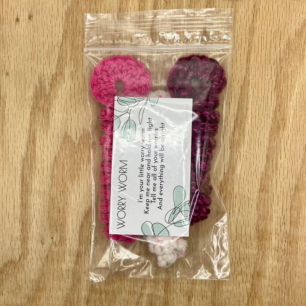 Worry Worm that Cares for You 3-Pack, Or As A Gift for Someone Special! (Juicy)