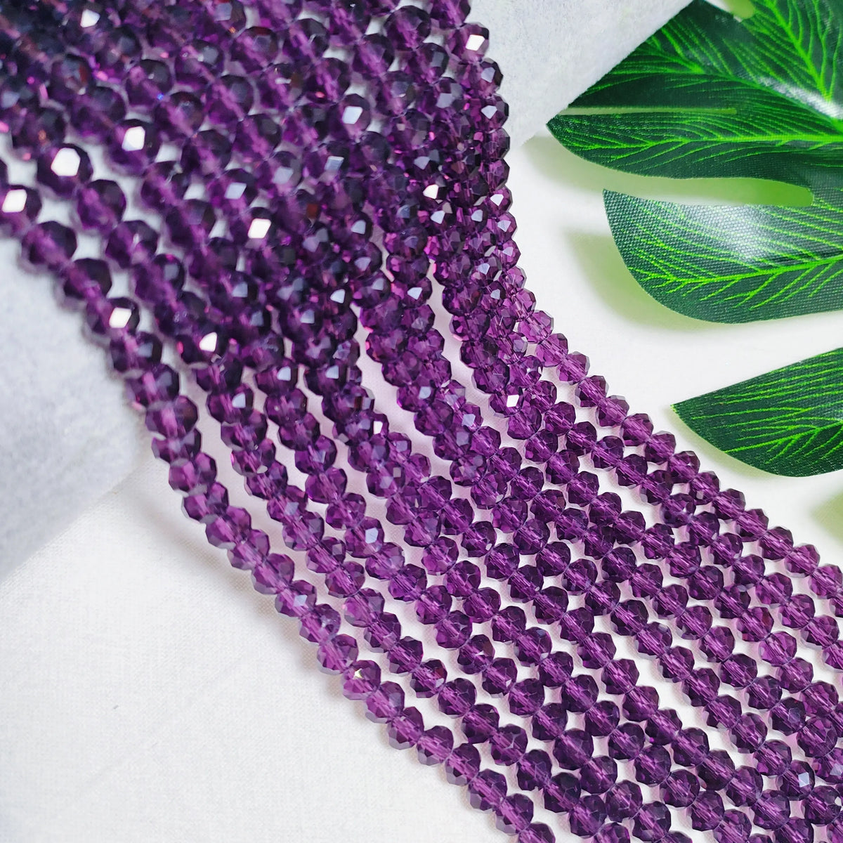 [US Shipping] 6mm K9 crystal glass flat disco rondelle beads 80pcs per Strand Flat Shape for DIY Jewelry Craft, Beads Making Accessories (Bracelet, Necklace)