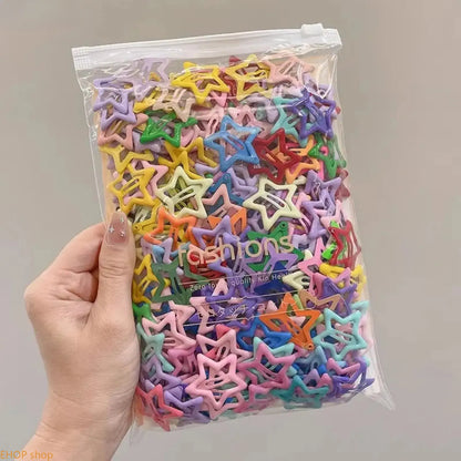 Cute Star-Shaped Claw Clips - 40/100pcs Candy Color Non-Slip Tiny Barrettes, Unisex Cute Hair Accessories for Daily Wear & Claw Clip Hairstyles