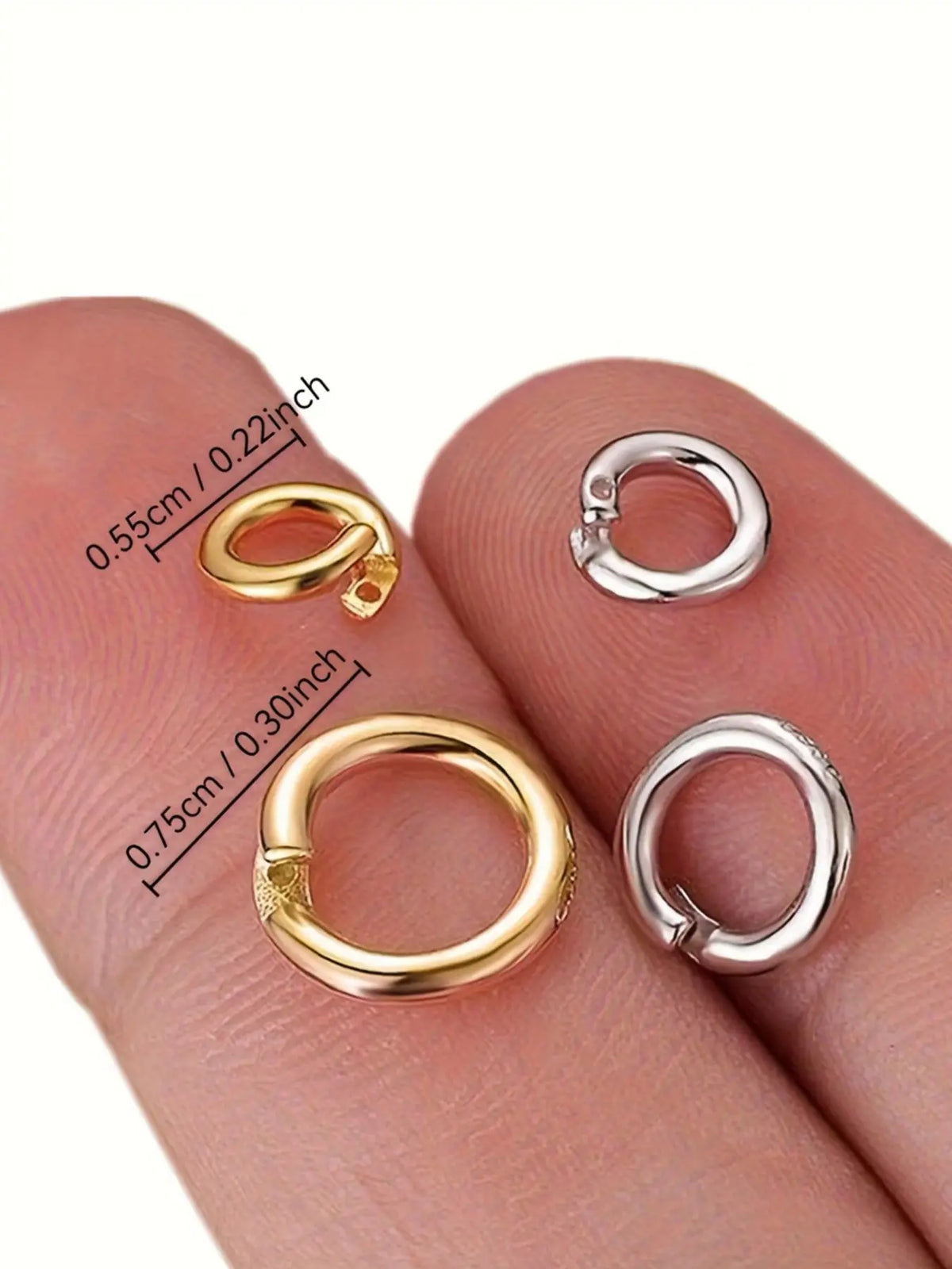 Copper Plated Open Jump Ring Circle Connector for Jewelry Making, Accessories for Beading, DIY Supplies, Beads And Accessories, Keychain and Necklace Accessories, Plain Pattern, All Seasons, Accessory Set