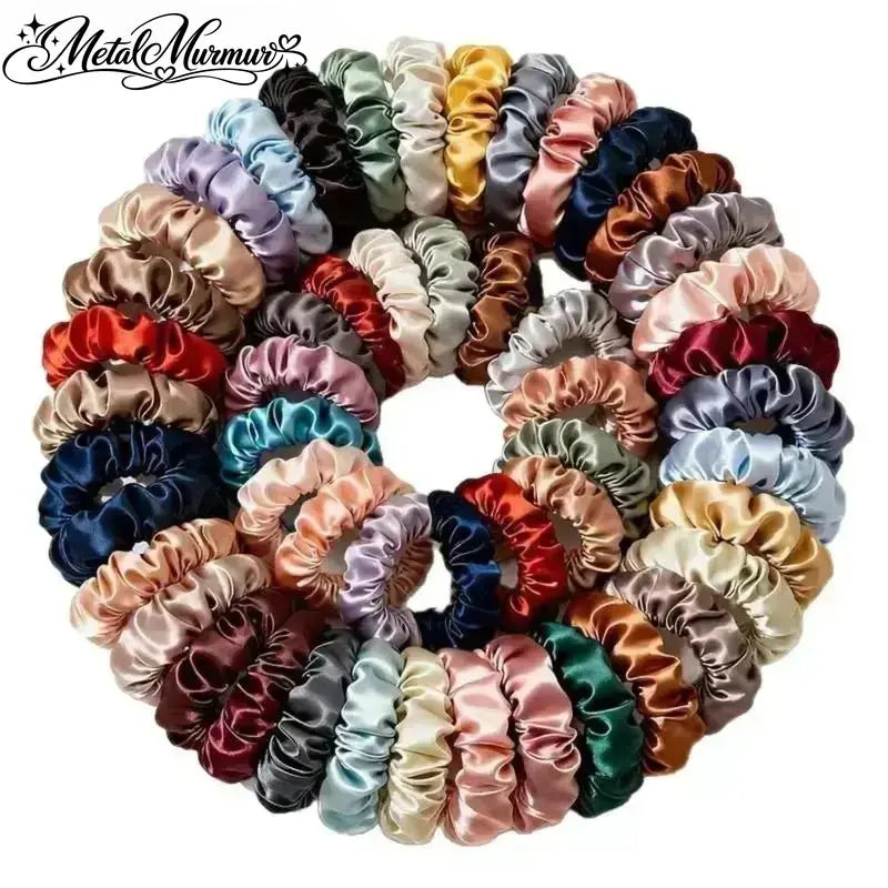 19-Piece Satin Scrunchies Set – Multicolor Soft Hair Ties for Ponytails & Daily Hairstyles
