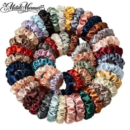 19-Piece Satin Scrunchies Set – Multicolor Soft Hair Ties for Ponytails & Daily Hairstyles