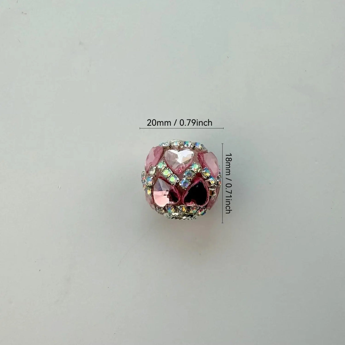 5pcs Rainbow Heart Drill Beads, DIY Jewelry Making Supplies, Fashionable Craft Materials, Mixed Colors, Trendy Accessories Kit, Beads For Jewelry Making