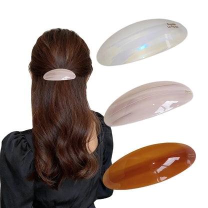 Female 3PCS Tortoiseshell Acetate Snap Hair Barrettes - Suitable for Thick/Thin Hair, Everyday Styling