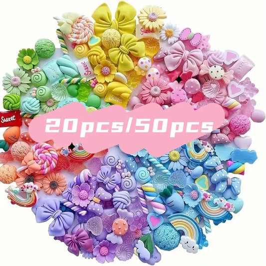 Mixed Color Resin Ornaments, Cute Flower & Bow & Strawberry & Leaf Design Ornaments, Diy Mix Beads, Diy Beading, Diy With Charms, Craft Embellishments, Great for DIY Crafts, Jewelry Making and Decoration
