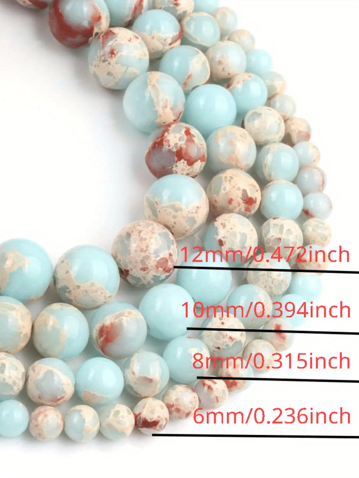 Round Shoushan Stone Snakeskin Blue Beads, 4/6/8/10/12mm Sizes, 15inches DIY Necklace, Ideal for Jewelry Making, Craft Supplies, Decorative Beads, DIY Beading