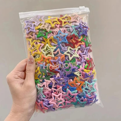 Cute Star-Shaped Claw Clips - 40/100pcs Candy Color Non-Slip Tiny Barrettes, Unisex Cute Hair Accessories for Daily Wear & Claw Clip Hairstyles