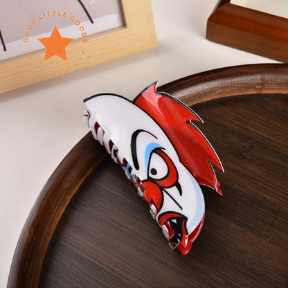 Fun Horror Character Double-Sided Plastic Claw Hair Clips - Halloween Hair Accessories for Women & Men, FallFreshness, Bold Designs for Daily Wear