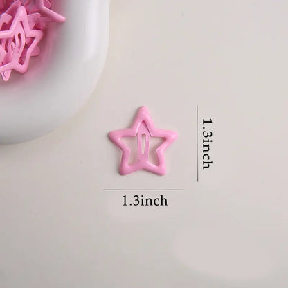 100 Pcs Star Shape Hair Clips for Girls, Y2K Colorful Design, Cute Vibrant Playful Baby Hair Accessories, Ideal for Daily Use, Birthday Parties, Girl,sohochic