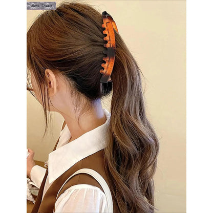 Hapdoo 21pc Transparent Banana Comb Clips Pack - Women's Strong Hold Volumizing Waves Hair Accessories, 7-Style Quick Styling Layered Hairstyles Claw Clip Set, Sohochic