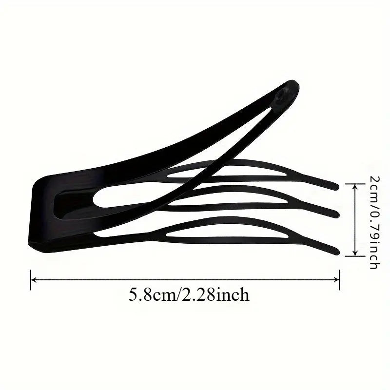 8pcs Bangs Comb Clip, Cute Hair Comb, Metal Snap Button Hair Clip，Unique Snap Hair Clips 3 Prong Hair Clips Water Drop Metal Hairpins Monochrome Hair Barrettes Hair Accessories, Hair Claw, Fashion Hairpins, Decorative Hair Pins, Flat Hair Clip