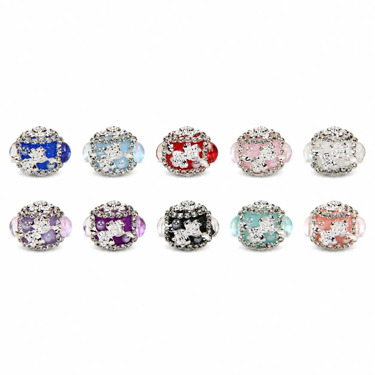 SET-3 Various fancy rhinestone beads (1 COLOR EACH)shiny high-quality suit DIY craft beadable pens