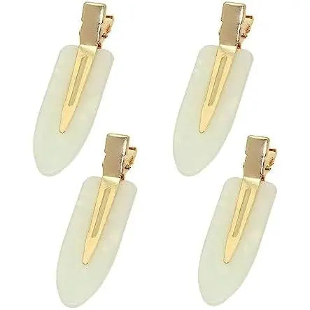 Small Hair Clips 2.36inch No Crease Hair Pins No Bend Cute Barrettes Accessories for Women Thin Curly Fine Hair Styling Sectioning, Pack of 4 (Milk White)