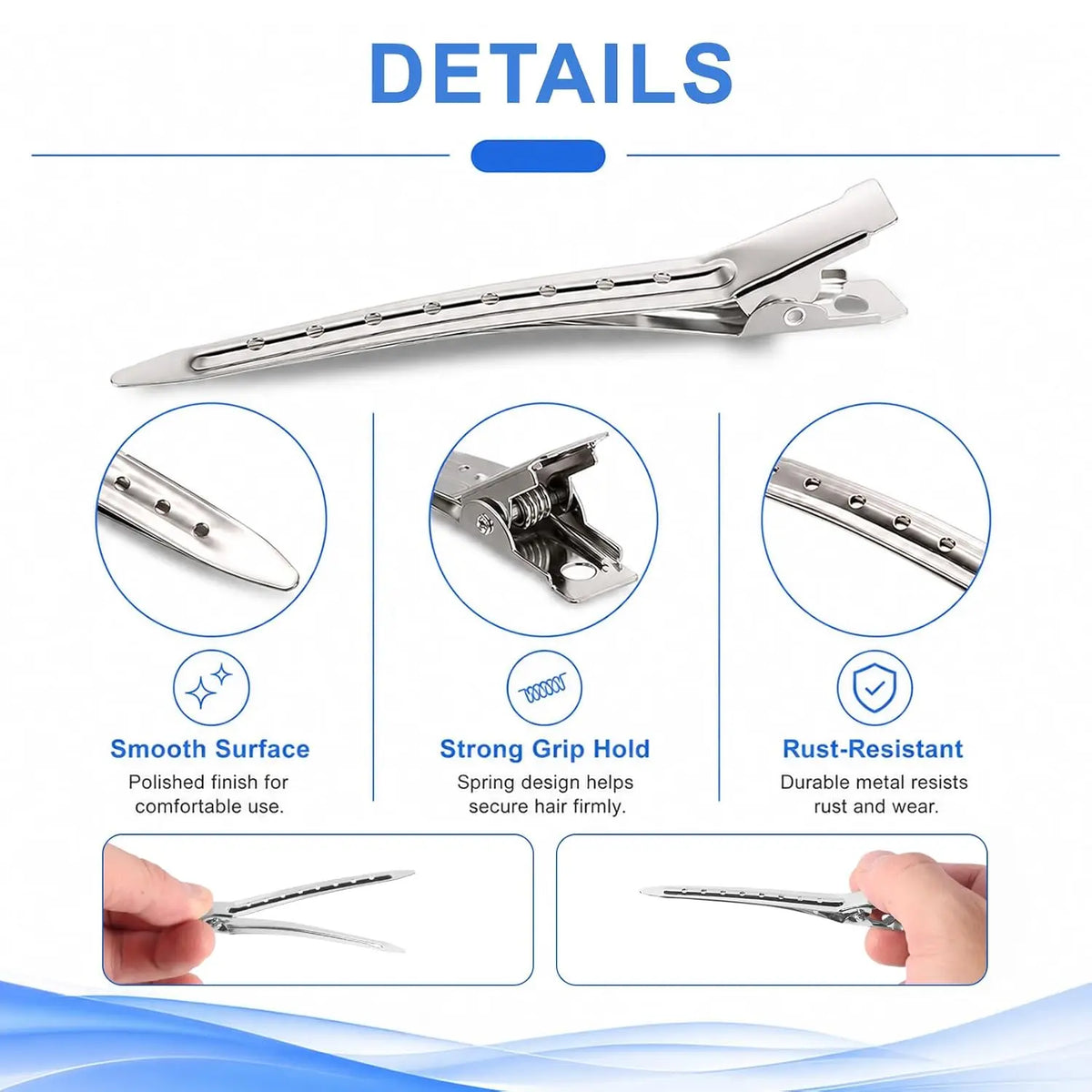 LZIUOSH 28 Pack  Hair Clips —3.5 Inch Duck Bill Sectioning Clips, No Crease Non Slip Metal  Clips for Salon Styling and Coloring,
