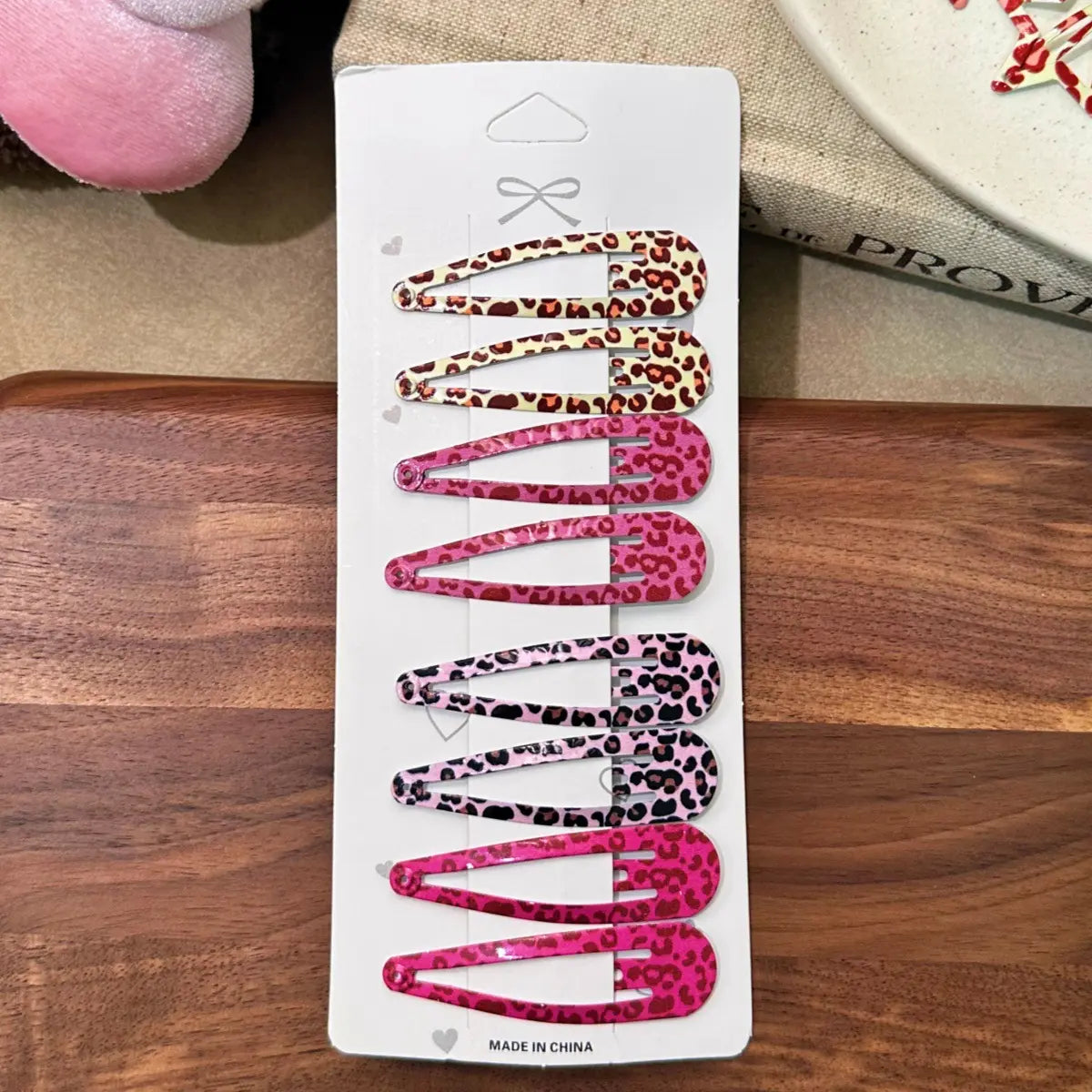 Animal Print Hair Clips, Leopard & Zebra Pattern Barrettes with Star Drop Design, Cute Decorative Hair Accessories for Daily Styling