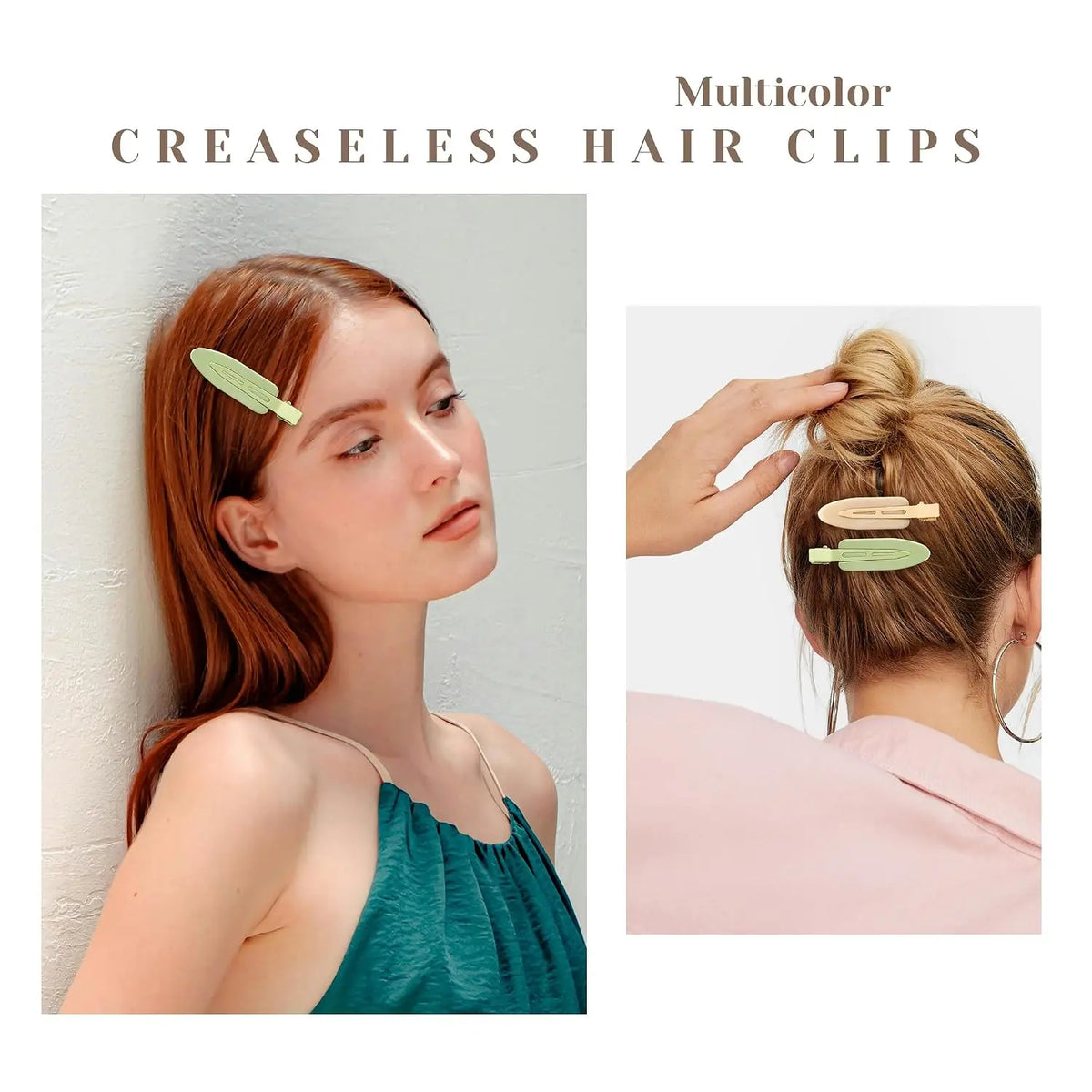 5 Pcs Creaseless No Crease No Bend Flat Hair Clips For Styling Non Slip Makeup Clips For Women Salon Hairstyle,No Crease Hair Clips, Pin Curl Hair Clips for Makeup Hair Styling