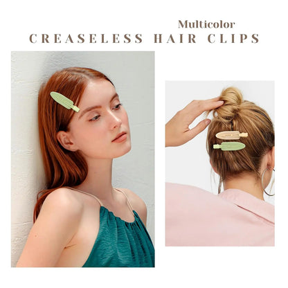 5 Pcs Creaseless No Crease No Bend Flat Hair Clips For Styling Non Slip Makeup Clips For Women Salon Hairstyle,No Crease Hair Clips, Pin Curl Hair Clips for Makeup Hair Styling