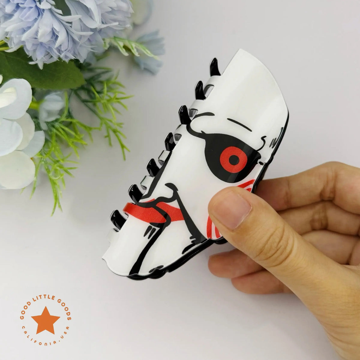 Fun Horror Character Double-Sided Plastic Claw Hair Clips - Halloween Hair Accessories for Women & Men, FallFreshness, Bold Designs for Daily Wear