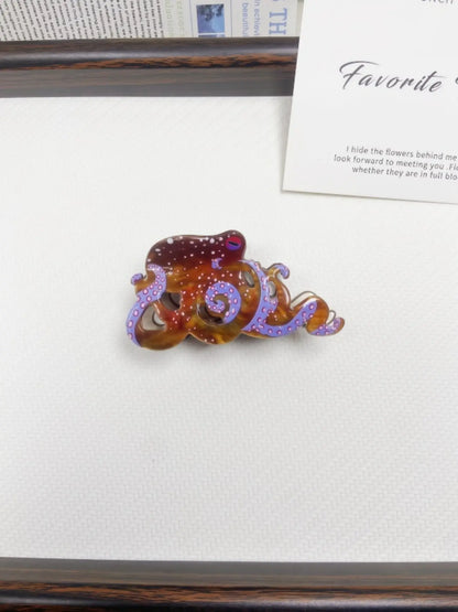 Cute Octopus Claw Clip, Novelty Strong-Hold Hair Accessory for Beach, Parties, and Daily Wear, Fun Ocean Animal Hair Clip for Women and Girls, Fun Hair Clips