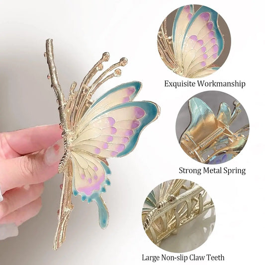Women's 6PCS Hair Clips - Durable Metal with Floral Accents, Sweet Style Accessories for Women, Ideal for Parties, Showers & Work, Strong Hold for Thick Hair,sohochic