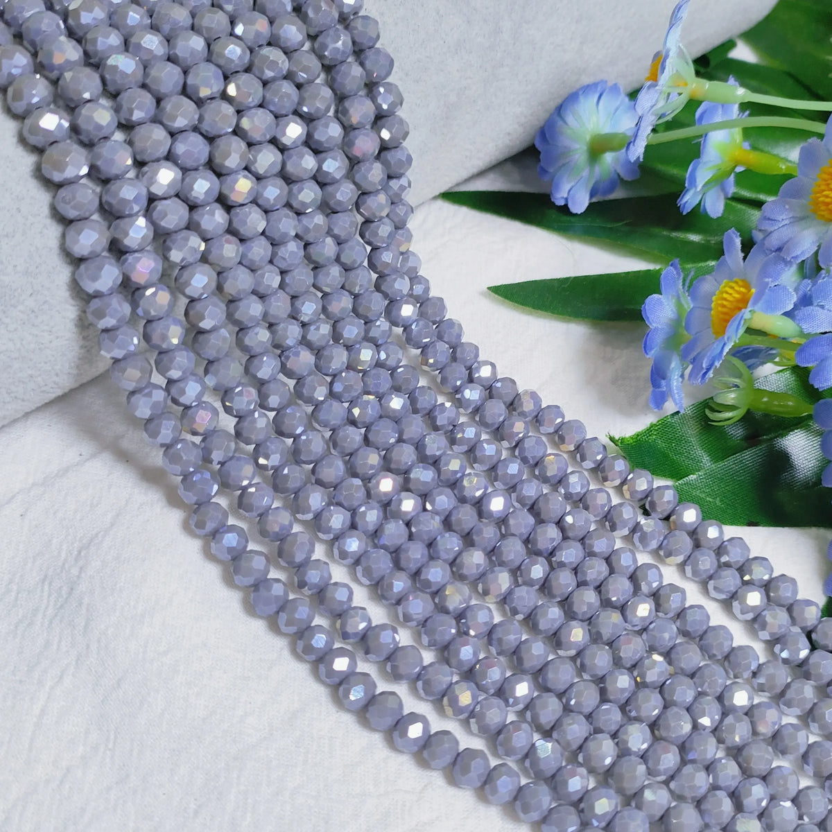 [US Shipping] 6mm K9 crystal glass flat disco rondelle beads 80pcs per Strand Flat Shape for DIY Jewelry Craft, Beads Making Accessories (Bracelet, Necklace)