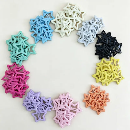 100 Pcs Star Shape Hair Clips for Girls, Y2K Colorful Design, Cute Vibrant Playful Baby Hair Accessories, Ideal for Daily Use, Birthday Parties, Girl,sohochic