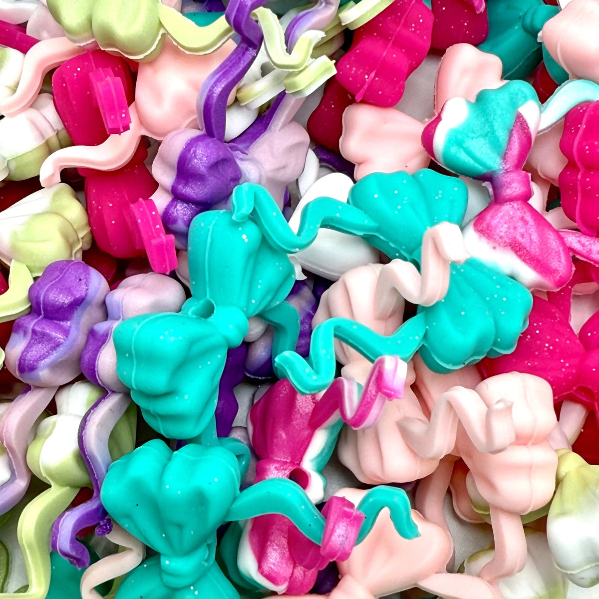 1pc Pretty in Every Shade 3D Bow Silicone Focal Beads - Beading Making DIY Accessories Beads For Crafts