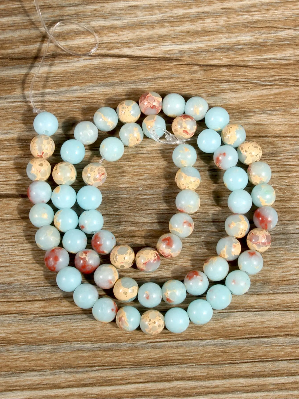 Natural Imperial Stone Beads, DIY Jewelry Making, 8mm Decorative Beads, Handmade Bracelets and Necklaces, Craft Supplies, Beads Accessories, 38cm/15inch Length