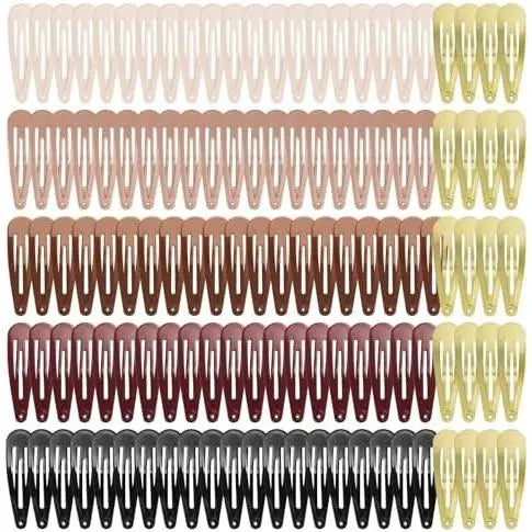 120 Pack Colorful Metal Snap Hair Clips, 2 Inch Barrettes in 40 Assorted Candy Colors, Non-Slip Hair Accessories for  Teens Women