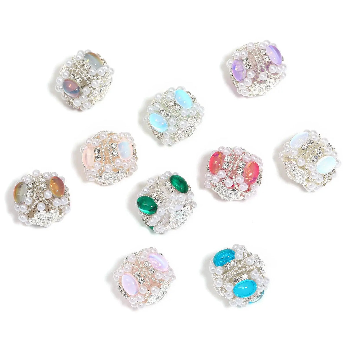【B197A】Beaded Necklace DIY Fancy Beads Kit with Different Sizes, Materials & Quantities for Summer Beading Jewelry Making Projects, Bead Assortments, Diy Mixed Beads