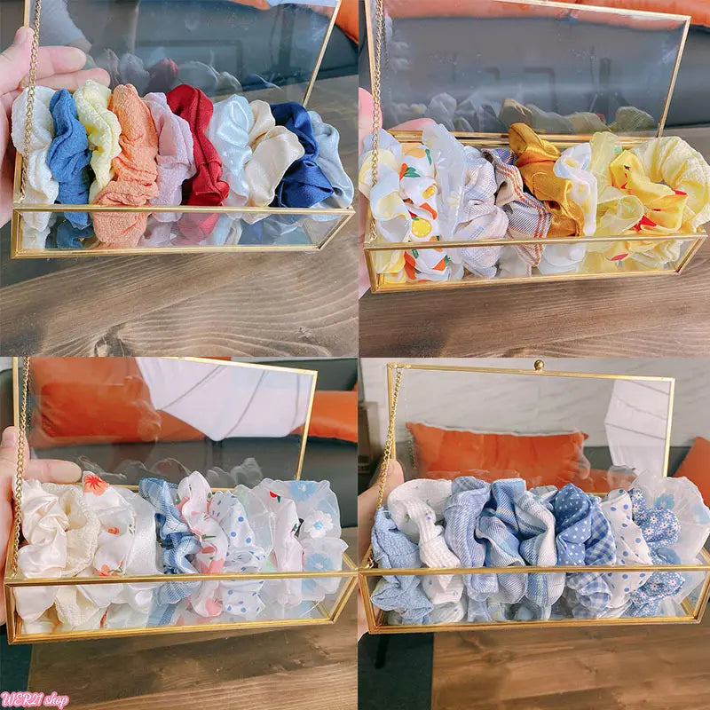 20/30/40Pcs Plaid Scrunchies Bulk Set, Preppy Style Fabric Hair Ties, Cute Girls Daily Hair Accessories, Wholesale Hair Bands for School, Party and Vendor Stall Supplies