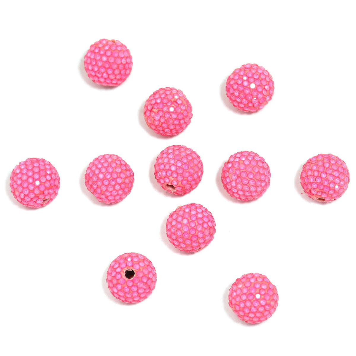 B57 Handmade Polymer Clay Round Straight-Hole Drill Balls - DIY Beading Material for Jewelry Lovers, Charms Making, DIY Craft Embellishments, Beads and Accessories, Rhinestone Beads
