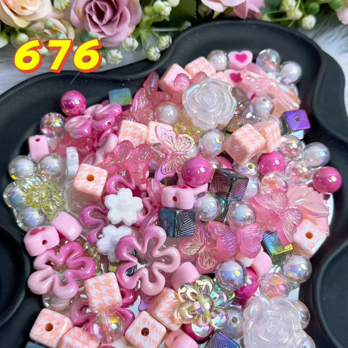 [Buy 1 Get 1 Sample] Rainbow-Daily New Arrivals |Acrylic Bead Mix for DIY Craft Beadable Pen Bracelets Phone Charms Necklaces Versatile Use