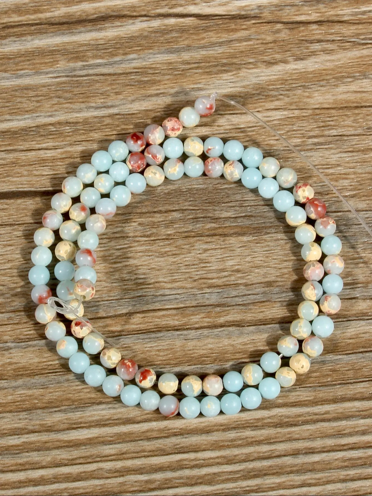 Natural Imperial Stone Beads, DIY Jewelry Making, 8mm Decorative Beads, Handmade Bracelets and Necklaces, Craft Supplies, Beads Accessories, 38cm/15inch Length