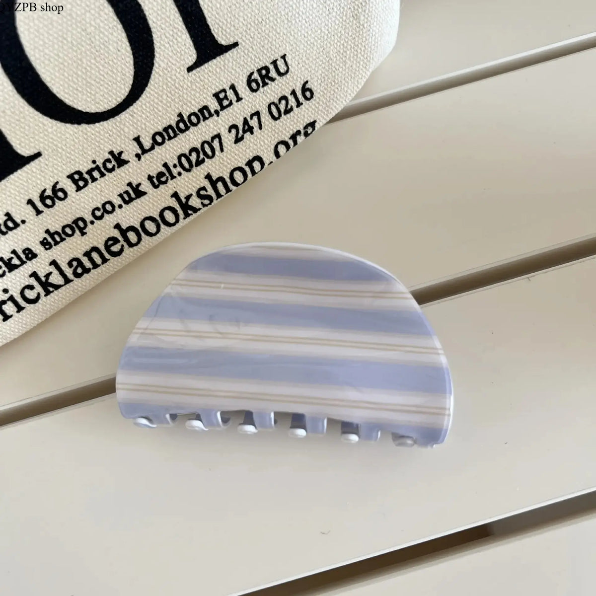 3pcs Pastel Striped Acrylic Hair Claw Clips with Glossy Surface, Durable Spring Clasp Firmly Holds Hair. Two Classic Shapes Suit Thick & Thin Hair, Perfect for Casual Daily Updo Styling.,sohochic