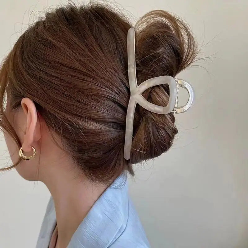 1/3/5pcs Metal grab clip, women's hair clip, large shark clip, large hair volume, fashionable temperament, hair clip headband