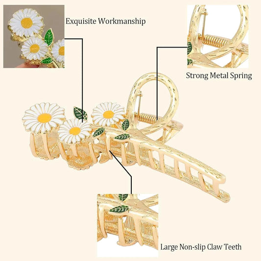 Women's 6-Piece Large Strong Metal Claw Clips - Butterfly & Flower Designs for Thick Hair, Women's Hair Accessories (Home Improvement Category), Claw Clip