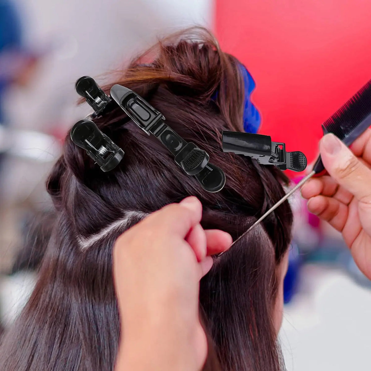 12 count Hair Clips for Styling Wide  & Double-Hinged Design  Sectioning Clips of Professional Hair Salon Quality