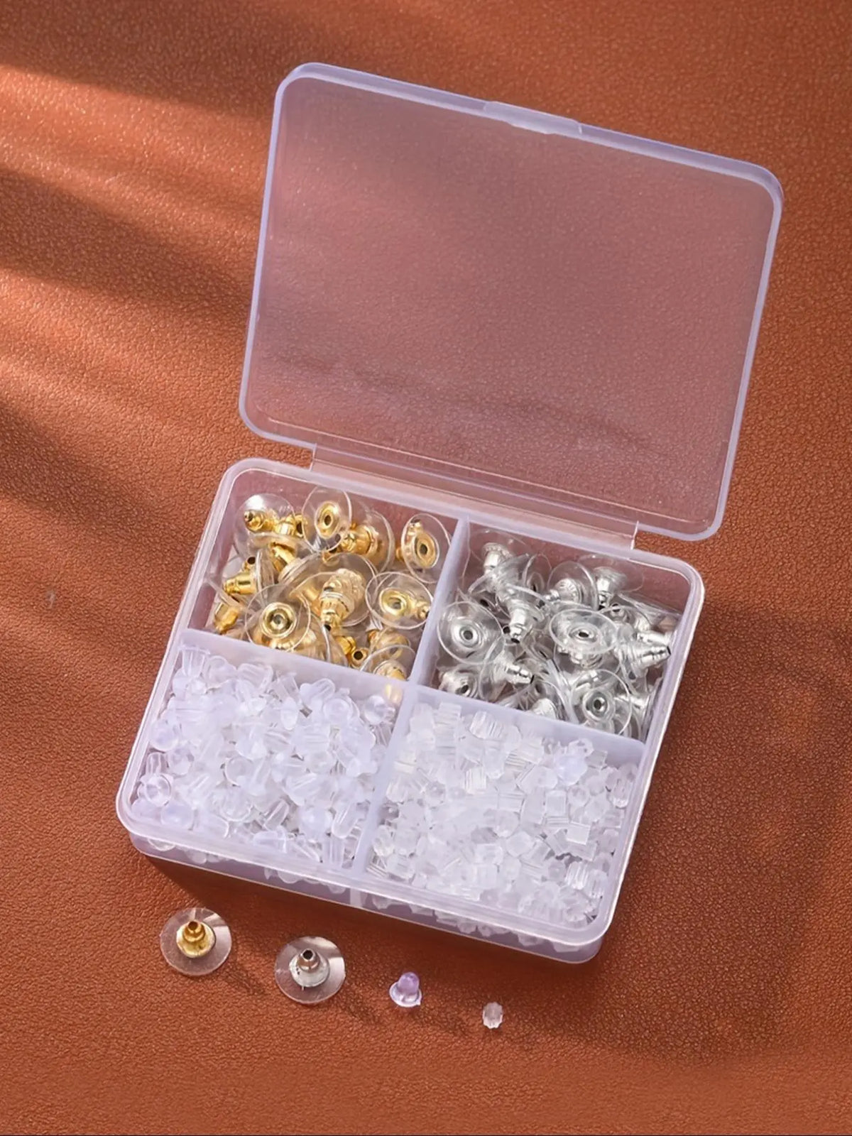 Silicone Earring Backs Set, Hypoallergenic Earring Stopper for Studs, Diy Jewelry Making Earring Backs for Women, Beading Accessories, Jewelry Making Supplies