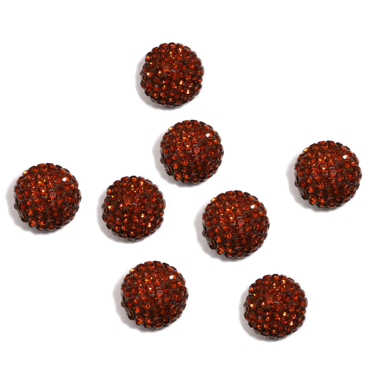 B57 Handmade Polymer Clay Round Straight-Hole Drill Balls - DIY Beading Material for Jewelry Lovers, Charms Making, DIY Craft Embellishments, Beads and Accessories, Rhinestone Beads
