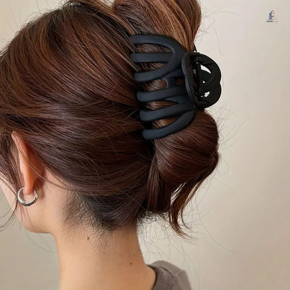 Women's 3-Pack Large Solid Retro Pumpkin Claw Clips, Non-Slip Plastic Hair Clamps, Minimalist Elegant Hair Accessories for Daily Wear, Vacation, Claw Clip,sohochic