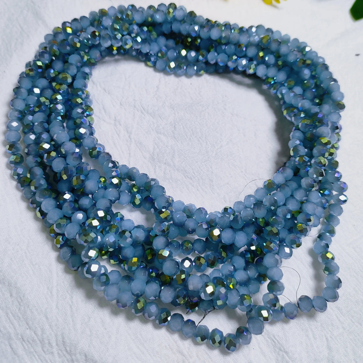 [US Shipping] 6mm K9 crystal glass flat disco rondelle beads 80pcs per Strand Flat Shape for DIY Jewelry Craft, Beads Making Accessories (Bracelet, Necklace)
