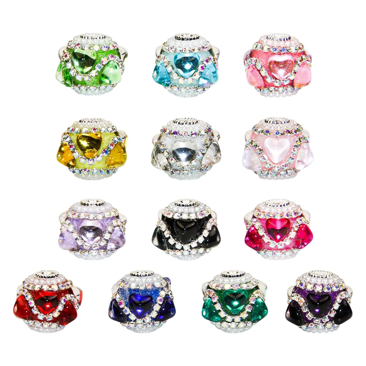 SET-3 Various fancy rhinestone beads (1 COLOR EACH)shiny high-quality suit DIY craft beadable pens