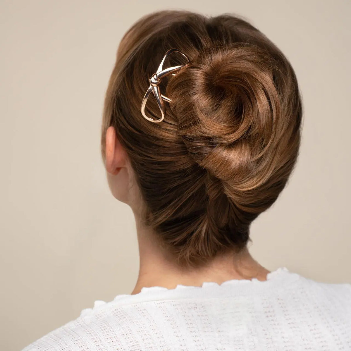 Kitsch Gold Bow French Hair Pin - Mini