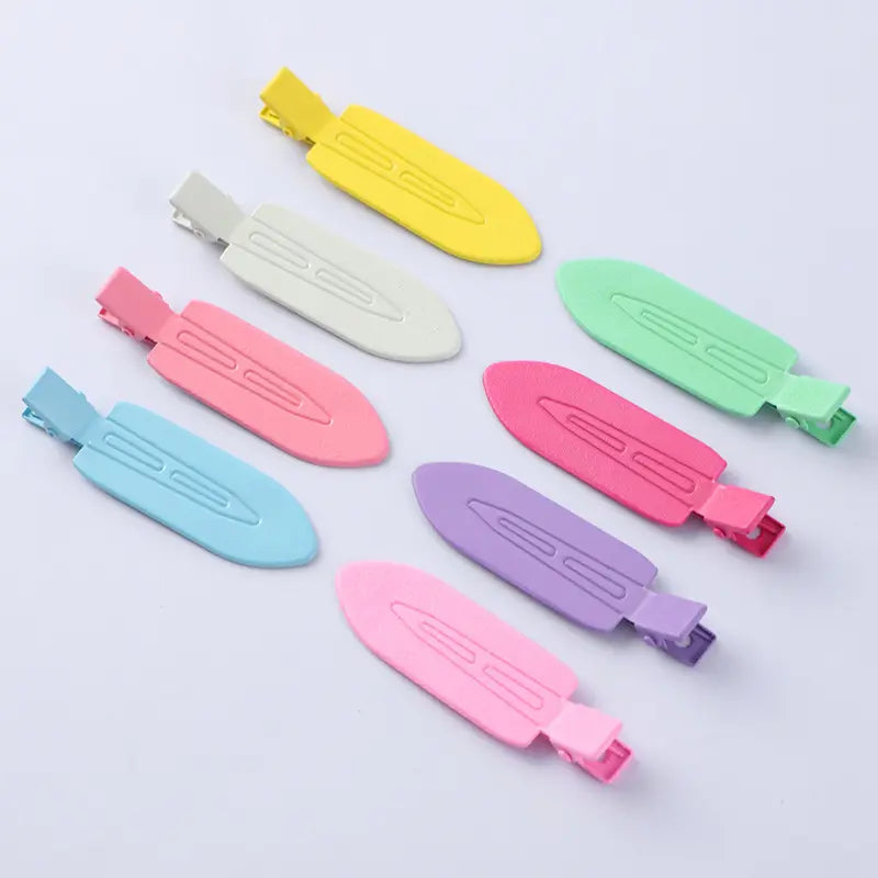 5 Pcs Creaseless No Crease No Bend Flat Hair Clips For Styling Non Slip Makeup Clips For Women Salon Hairstyle,No Crease Hair Clips, Pin Curl Hair Clips for Makeup Hair Styling