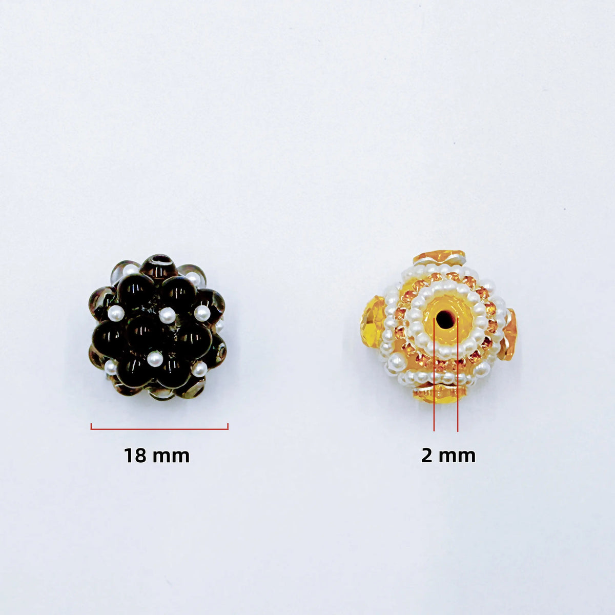 15/30/45/60/90pcs Random Color Shiny rhinestone Beads Soft Ceramic 16-20mm for Handmade Pen Jewelry Keychains DIY Projects