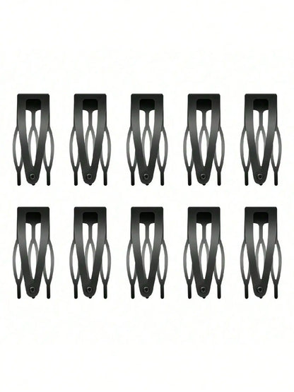 10pcs Bangs Comb Clip, Cute Hair Comb, Super Cute Clips, Metal Snap Button Hair Clip, Unique Snap Hair Clips, 3 Prong Hair Clips, Water Drop Metal Hairpins, Flat Hair Clips, Decorative Hair Clips, Hair Barrettes