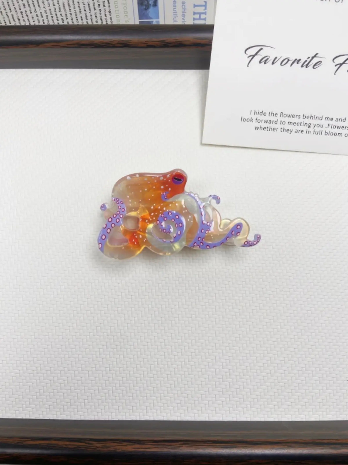 Cute Octopus Claw Clip, Novelty Strong-Hold Hair Accessory for Beach, Parties, and Daily Wear, Fun Ocean Animal Hair Clip for Women and Girls, Fun Hair Clips