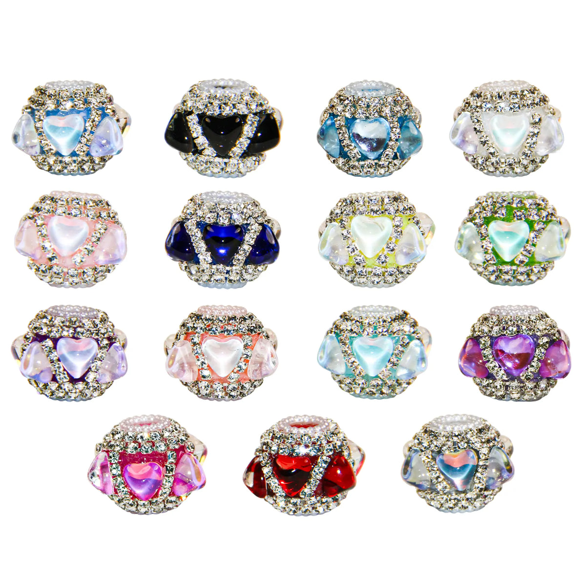 SET-3 Various fancy rhinestone beads (1 COLOR EACH)shiny high-quality suit DIY craft beadable pens